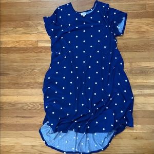 Polka dot Royal Blue Carly. 2XL. Some pilling